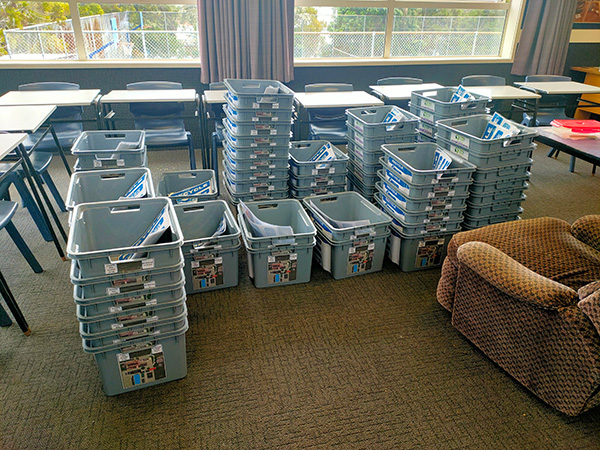 Bins for recycling initiative
